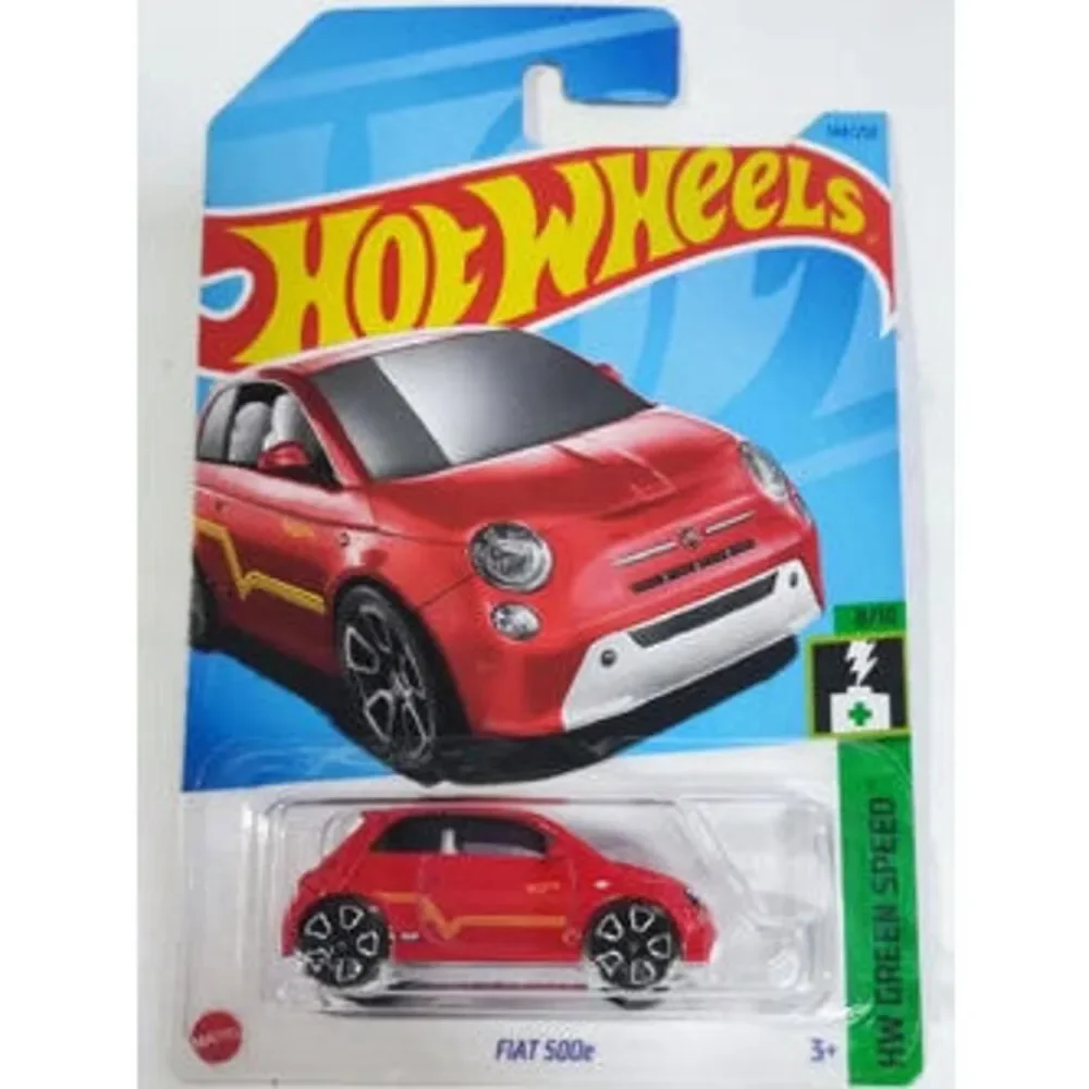 2023 Hot Wheels Fiat 500e (Red) Green Speed 8/10, 144/250